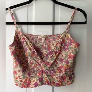 Rewind Floral Cropped Camisole Top - Size Small